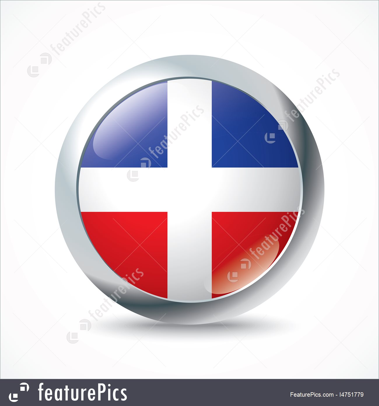 1300x1392 Illustration Of Dominican Republic Flag Button