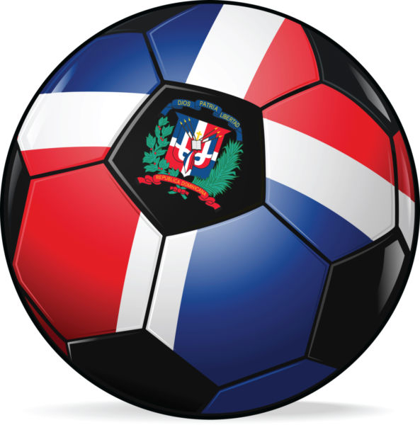 593x600 Vector Of Soccer Ball With Dominican Republic Flag