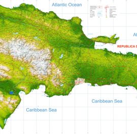 270x270 Dominican Republic Editable Map Vector