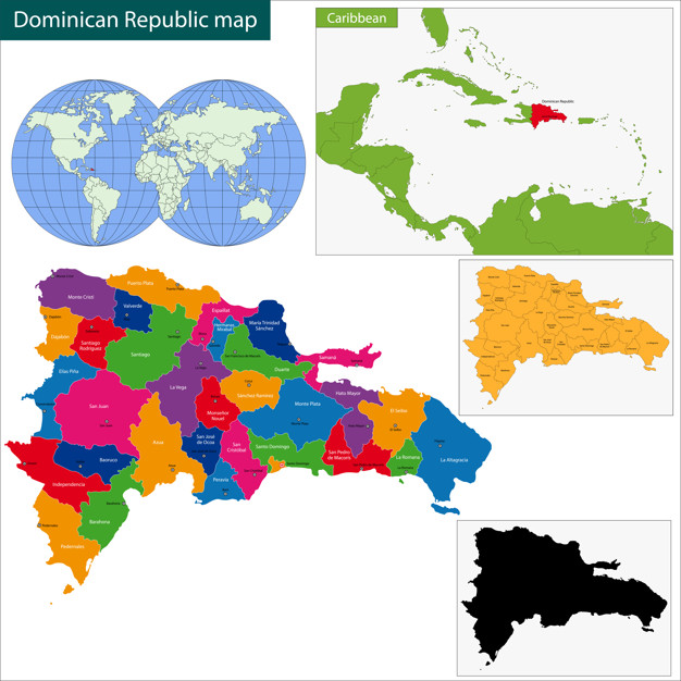 626x626 Dominican Republic Map Vector Premium Download