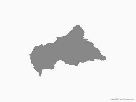 460x345 Vector Map Of Central African Republic