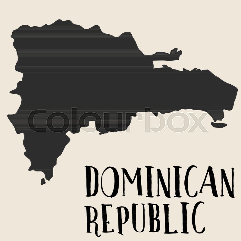 800x800 Doodle Freehand Map Sketch Of Dominican Republic ,vector