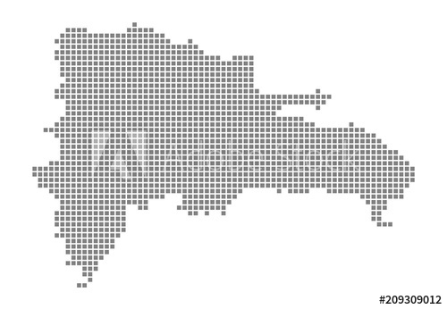 500x346 Pixel Map Of Dominican Republic. Vector Dotted Map Of Dominican