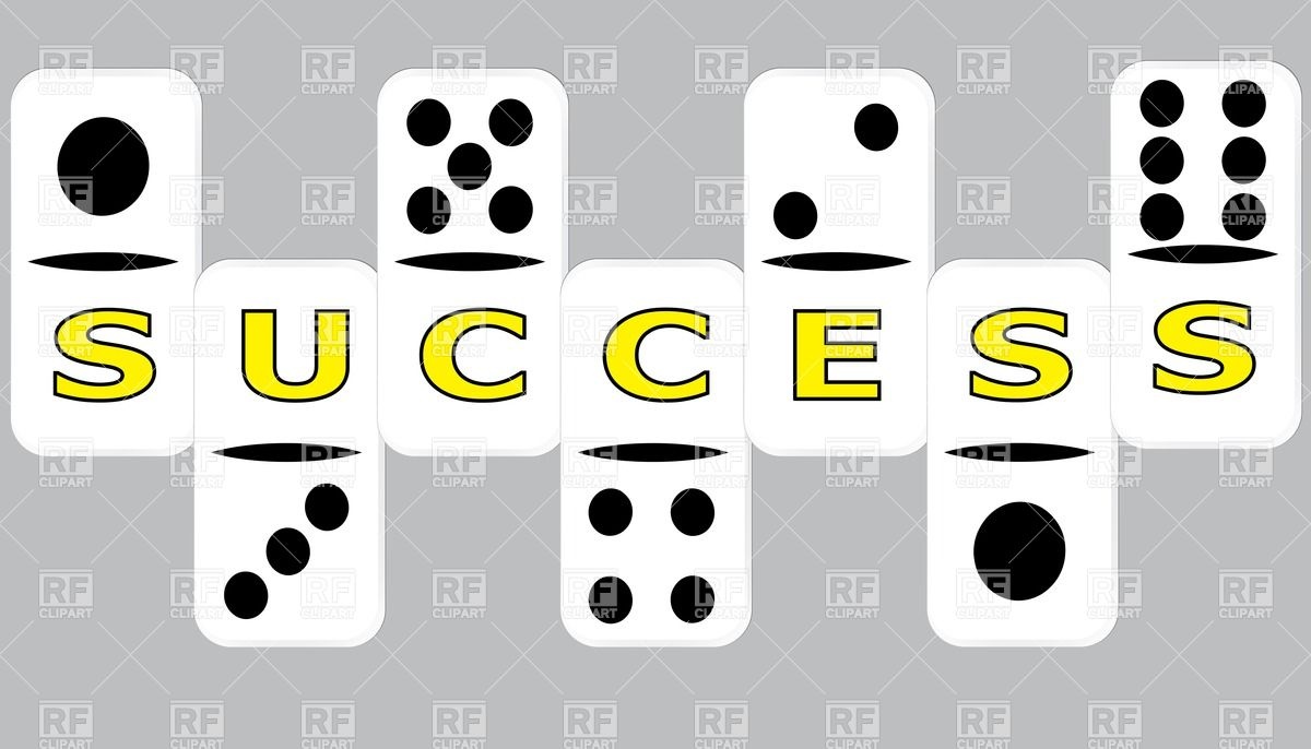 1200x686 Inscription Success On Domino Vector Image Vector Artwork Of