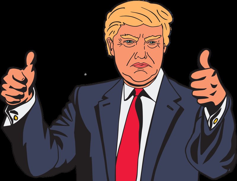 800x611 Donald Trump Vector Clipart Image