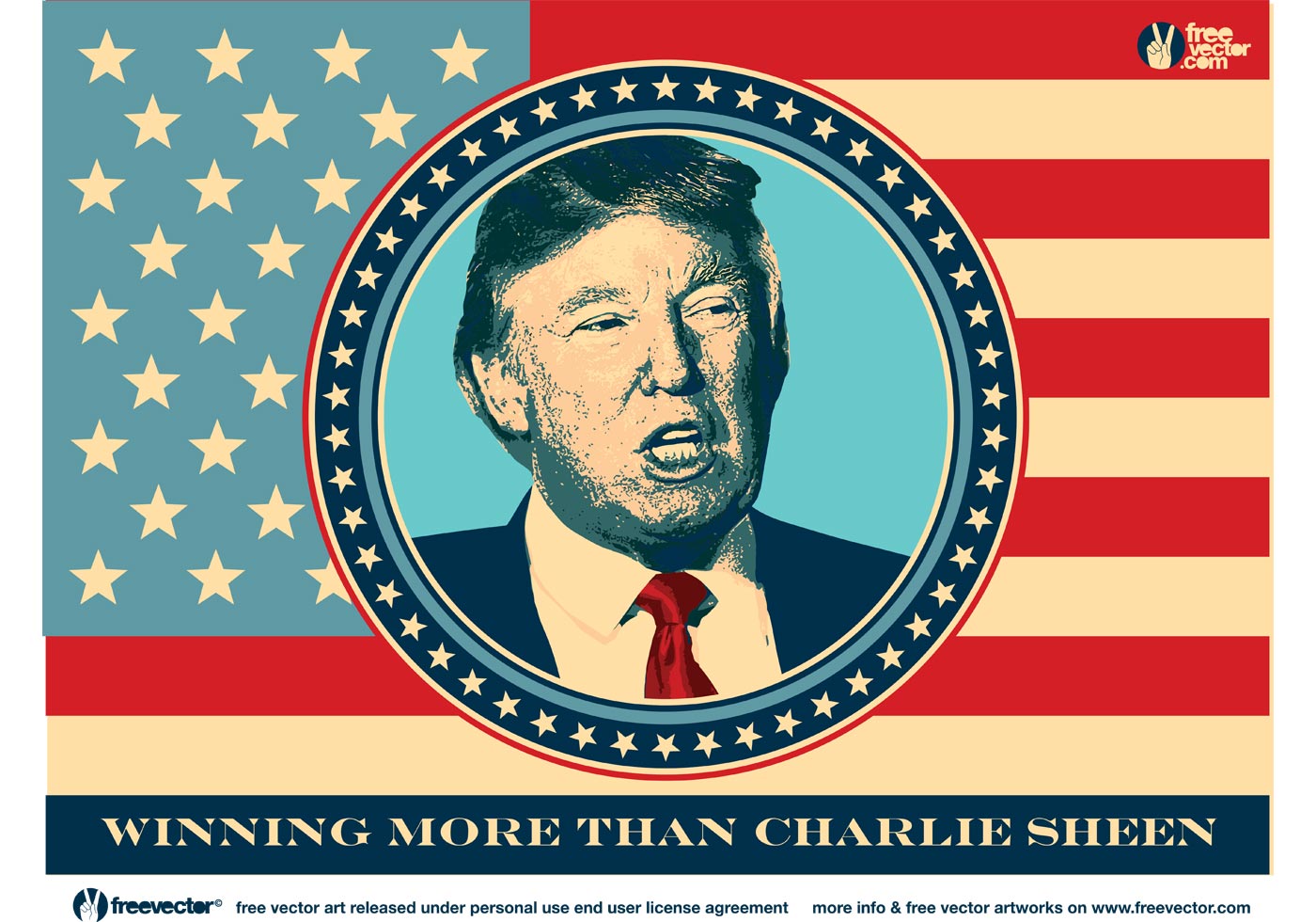 1400x980 Trump Free Vector Art