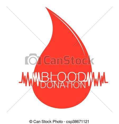 450x470 Isolated Drop Shape, Blood Donation, Vector Illustration.