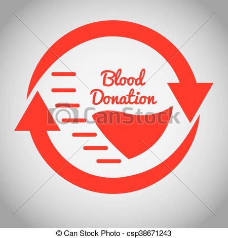 450x470 Pair Of Arrows, Blood Donation, Vector Illustration.