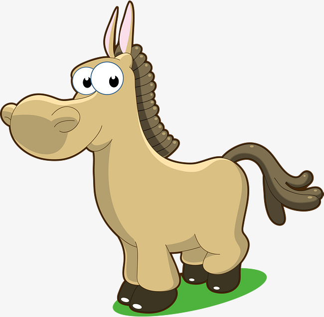 650x637 Cartoon Little Donkey Vector, Cartoon Vector, Cartoon Little