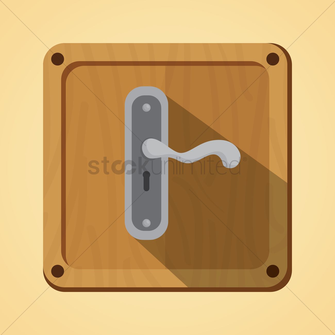 1300x1300 Door Handle Vector Image