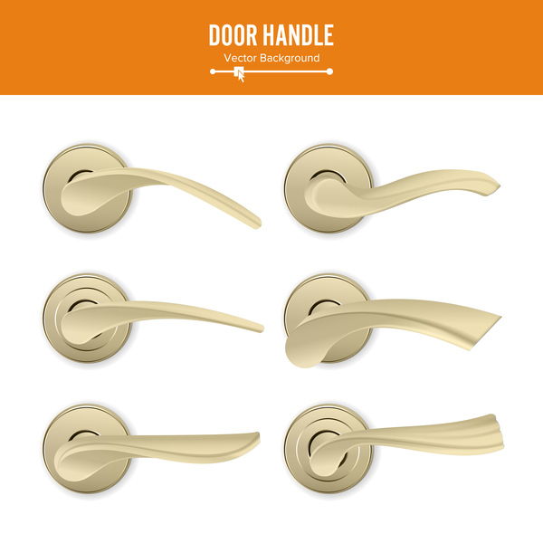600x600 Set Of Door Handle Vector Material 04 Free Download