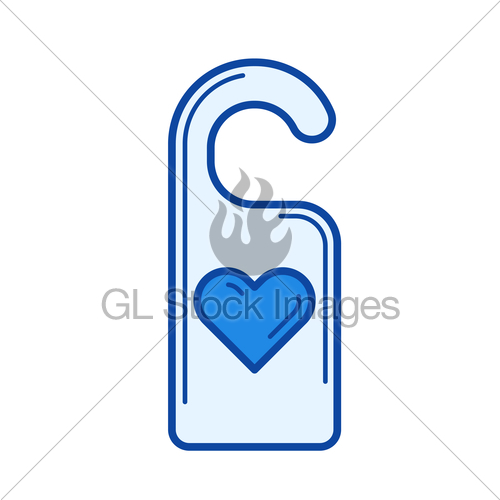 500x500 Door Hanger Line Icon. Gl Stock Images
