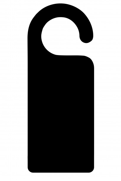 410x615 Door Hanger Template Black Free Stock Photo