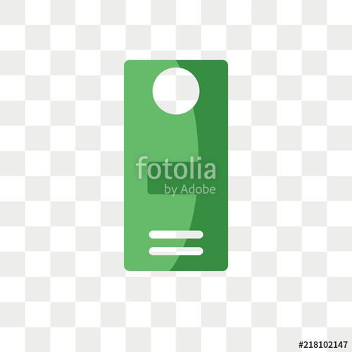 500x500 Door Hanger Vector Icon Isolated On Transparent Background, Door