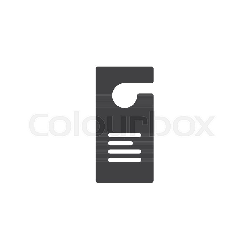 800x800 Door Hanger Vector Icon. Filled Flat Sign For Mobile Concept And