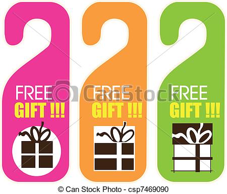 450x385 Door Hanger. Free Gift Message.