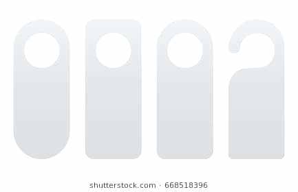 433x280 Set Of Door Hangers Isolated On White Background Hanger Vector