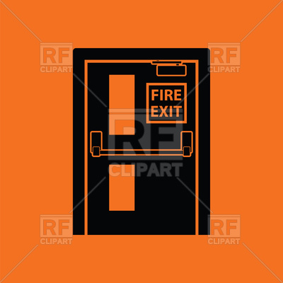 400x400 Fire Exit Door Icon Vector Image Vector Artwork Of Signs