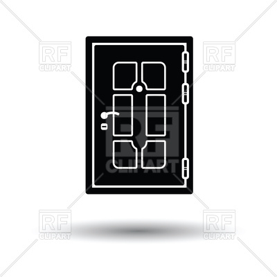 400x400 Apartments Door Icon With Shadow Design Vector Image Vector
