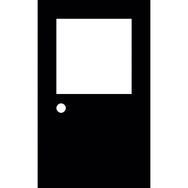 626x626 Closed Door With Glass Icons Free Download