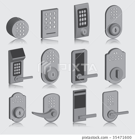 450x468 Door Knobs Collection Set, Vector, Illustration