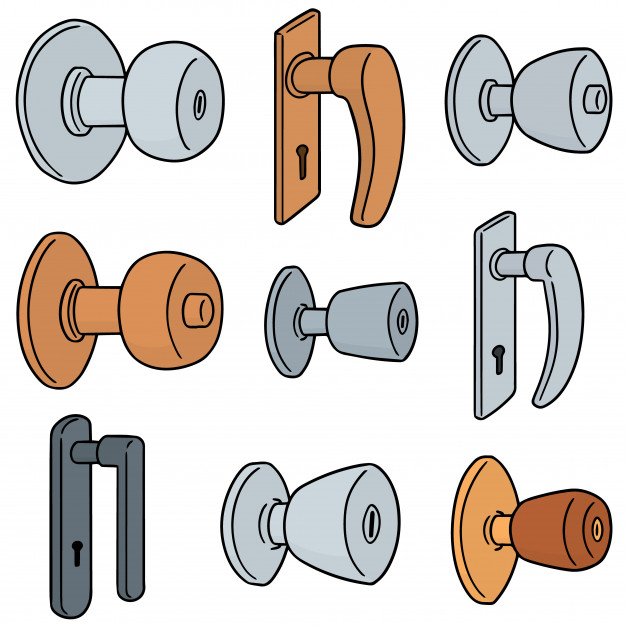 626x626 Vector Set Of Door Knobs Vector Premium Download