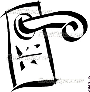 294x300 Door Knob Vector Clip Art