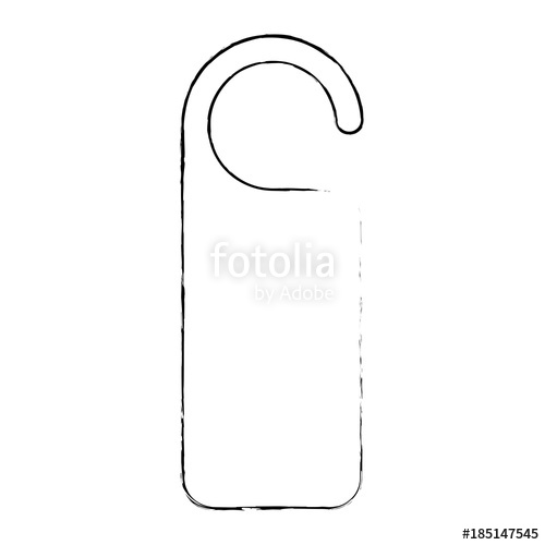 500x500 Door Knob Do Not Disturb Hanger Corporate Empty Template Vector