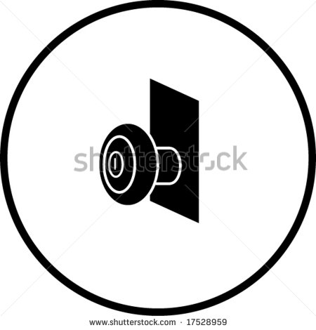 450x470 Door Knob Symbol Stock Vector Clipart Panda