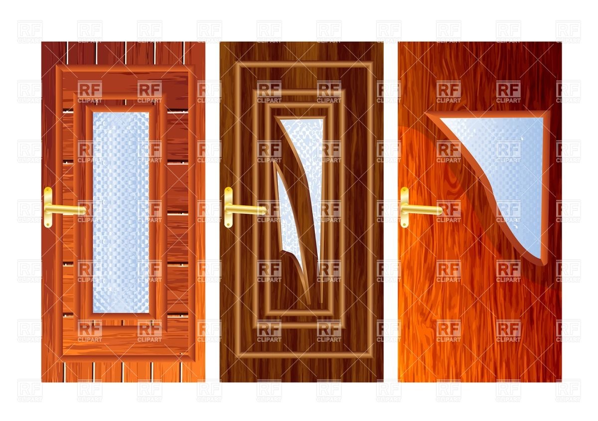 1200x845 Set Of Wooden Doors Vector Image Vector Artwork Of Objects