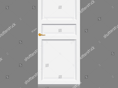 400x300 White Inner Door Vector Art By Yf Arts