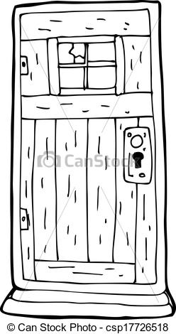 248x470 Cartoon Old Wood Door.