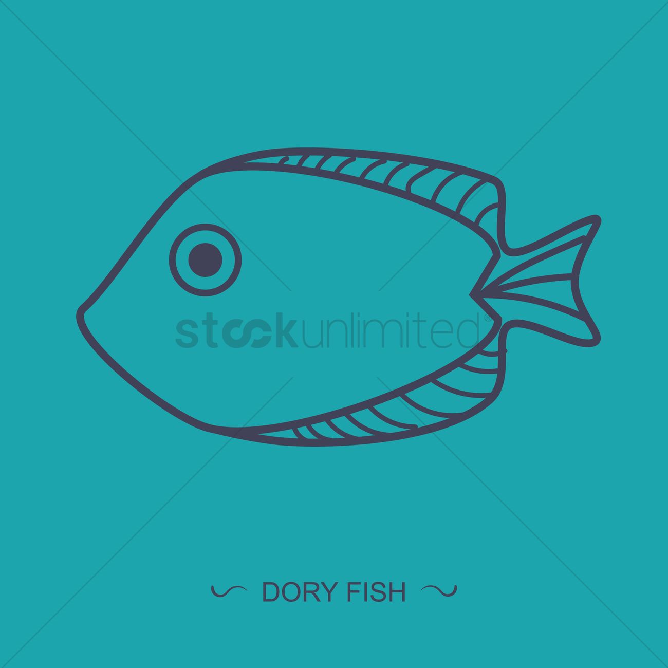 1300x1300 Dory Fish Vector Image