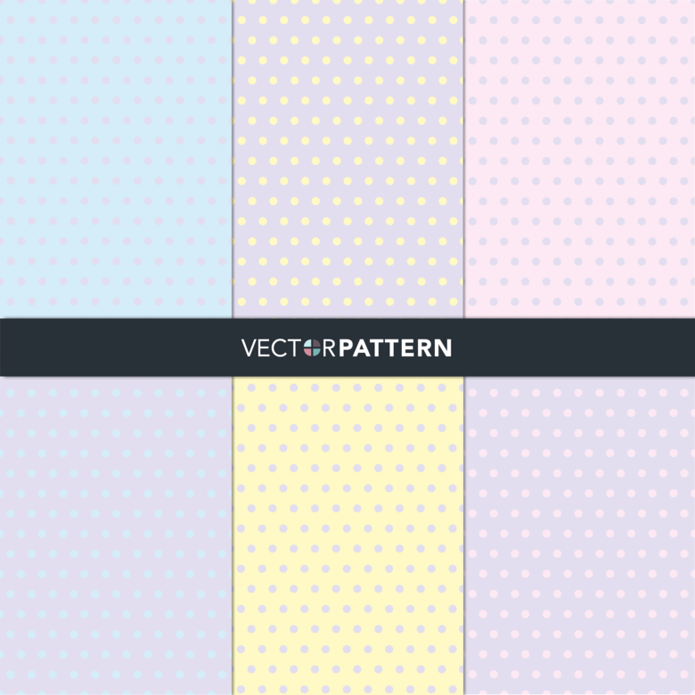 780x780 Seamless Polka Dot Pattern Vector Set Instant Download High