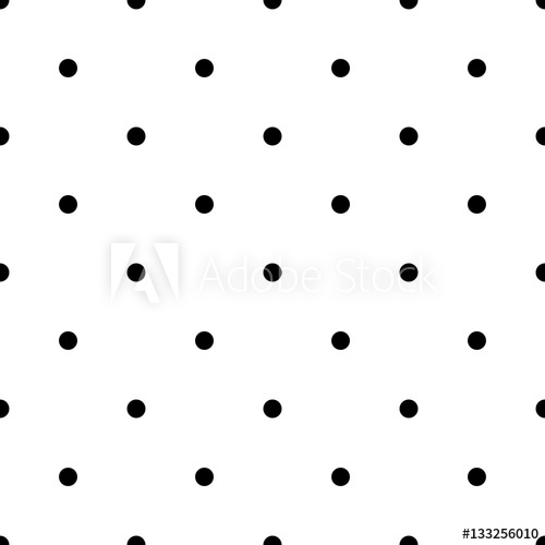 500x500 Seamless Rockabilly Polka Dot Vector Pattern. Seamfree Polkadot