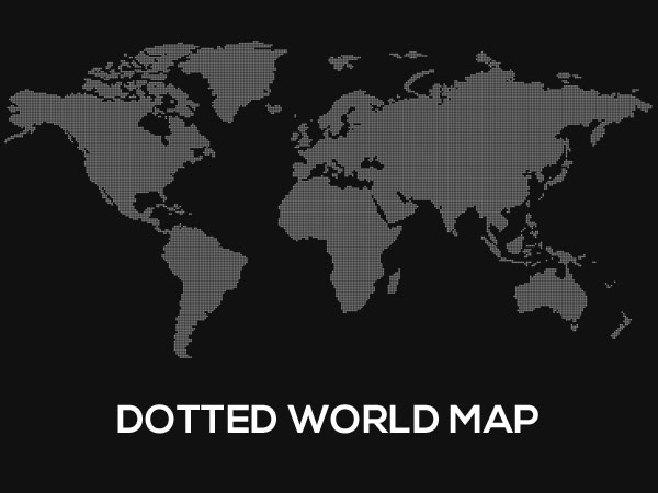 600x450 Dotted World Map Vector Resource
