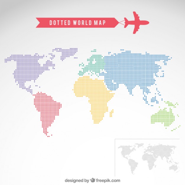 626x626 Dotted World Map Vector Free Download