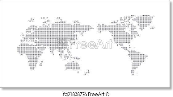 560x316 Free Art Print Of Dotted World Map. Vector Illustration Of World