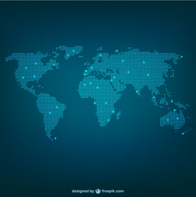 625x626 World Map Dots Template Vector Free Download
