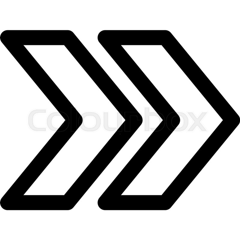 800x800 Double Chevron Arrow Stock Vector Colourbox