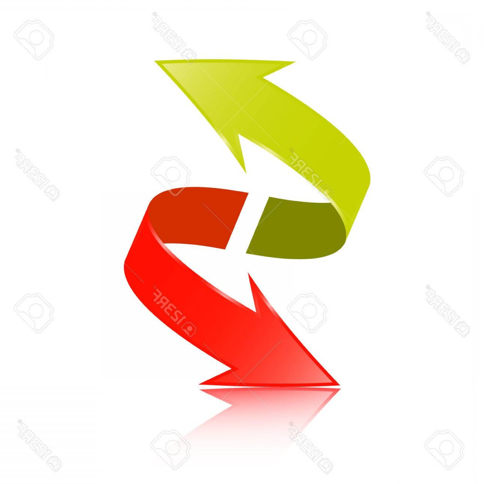 1560x1560 Photostock Vector Double Arrow Vector D Green And Red Symbol Arenawp