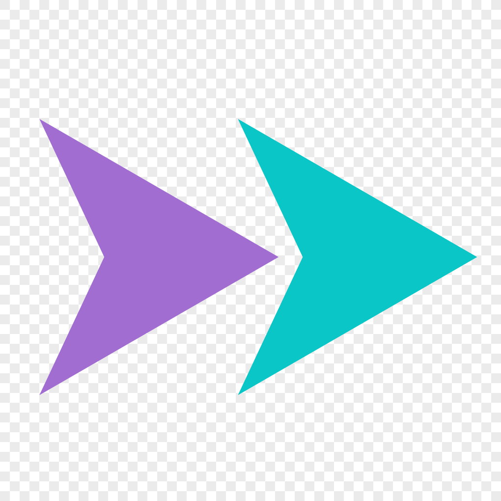 1020x1020 Color Creative Purple Green Double Arrow Vector Material Png