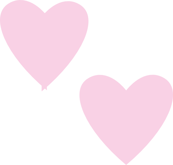600x570 Light Pink Double Hearts Clip Art