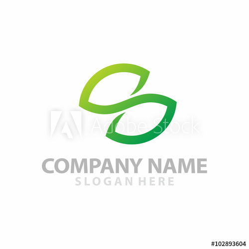 500x500 Intial S Double Leaf Infinity Icon Logo