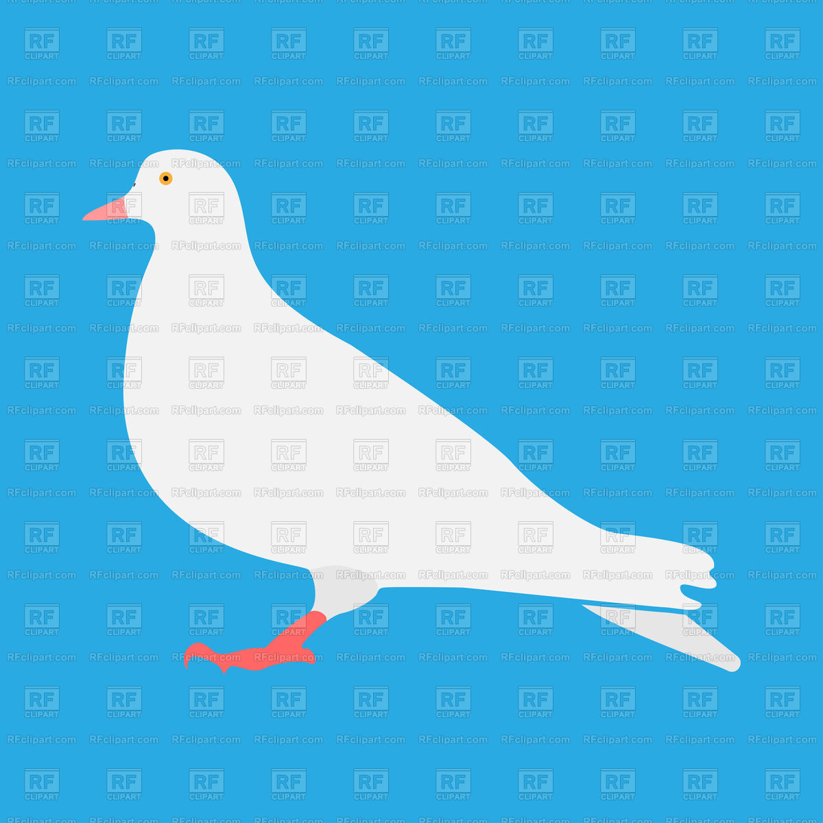 1200x1200 Dove Icon On Blue Background Vector Image Vector Artwork Of