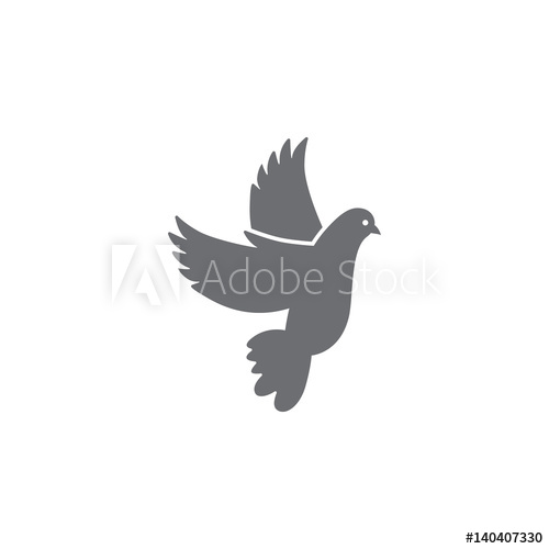 500x500 Wedding Dove Icon. Vector Illustration