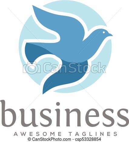 426x470 Dove Vector Logo Concept Illustration, Falcon Bird Logo, Animal