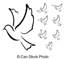 216x194 Drawn Dove Vector