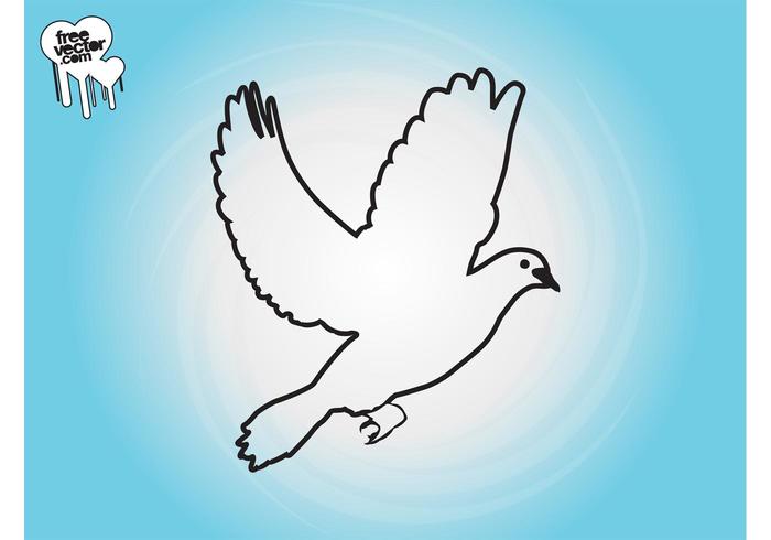 700x490 Flying Dove Outlines