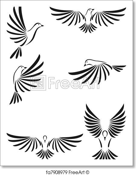 450x580 Free Art Print Of Dove. Dove Vector Art Freeart Fa7908979